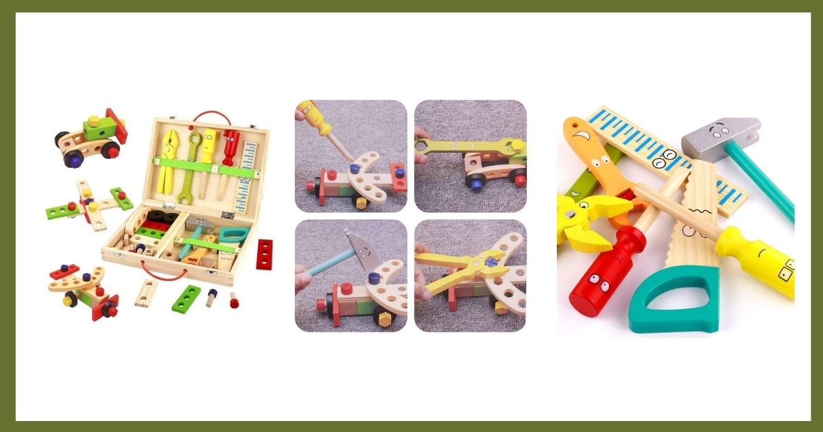 caisse à outils en bois enfant